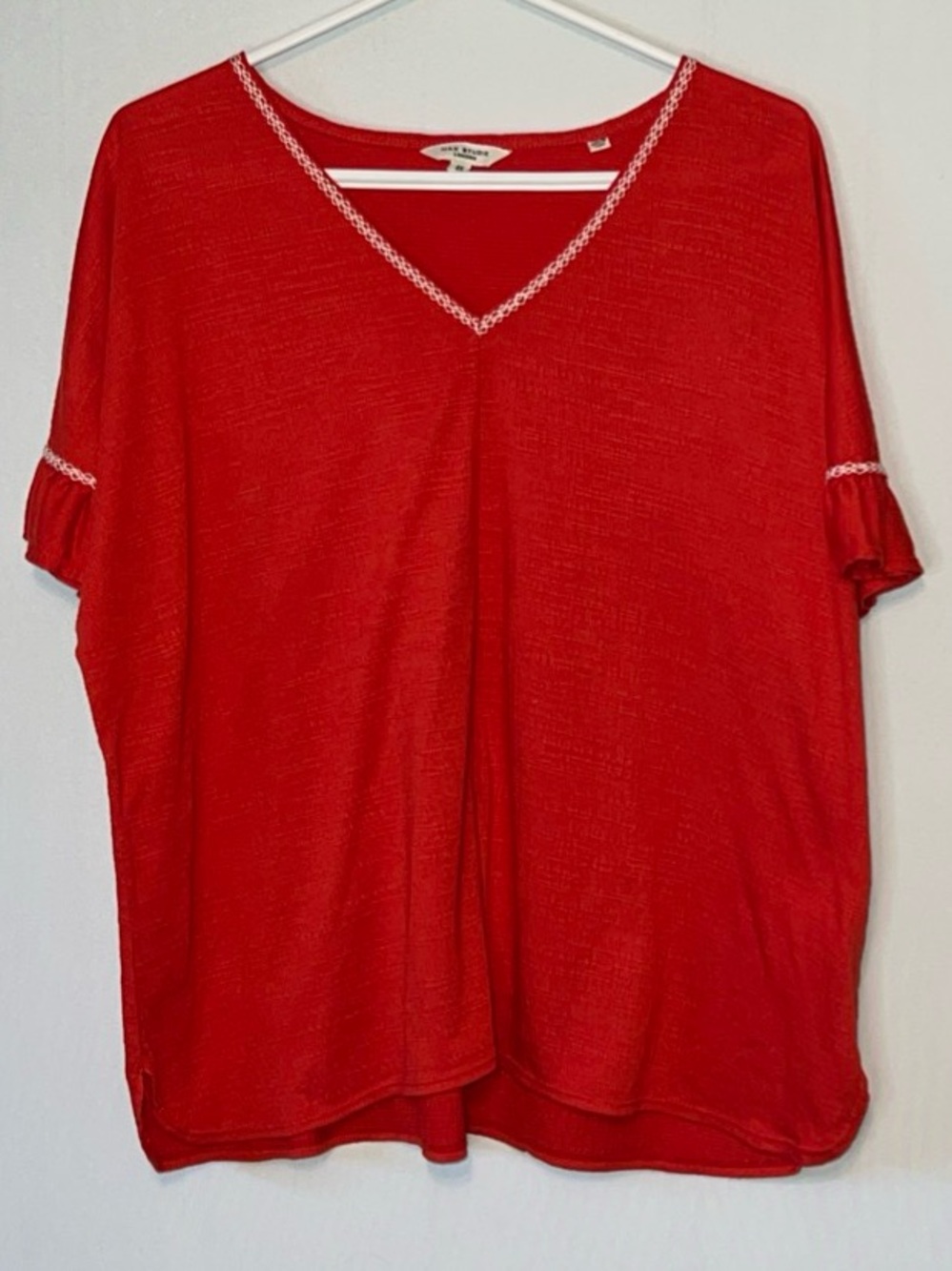 Max Studio London Crinkle Top Blouse Women’s  V-Neck Ruffle Sleeve Size 2X.